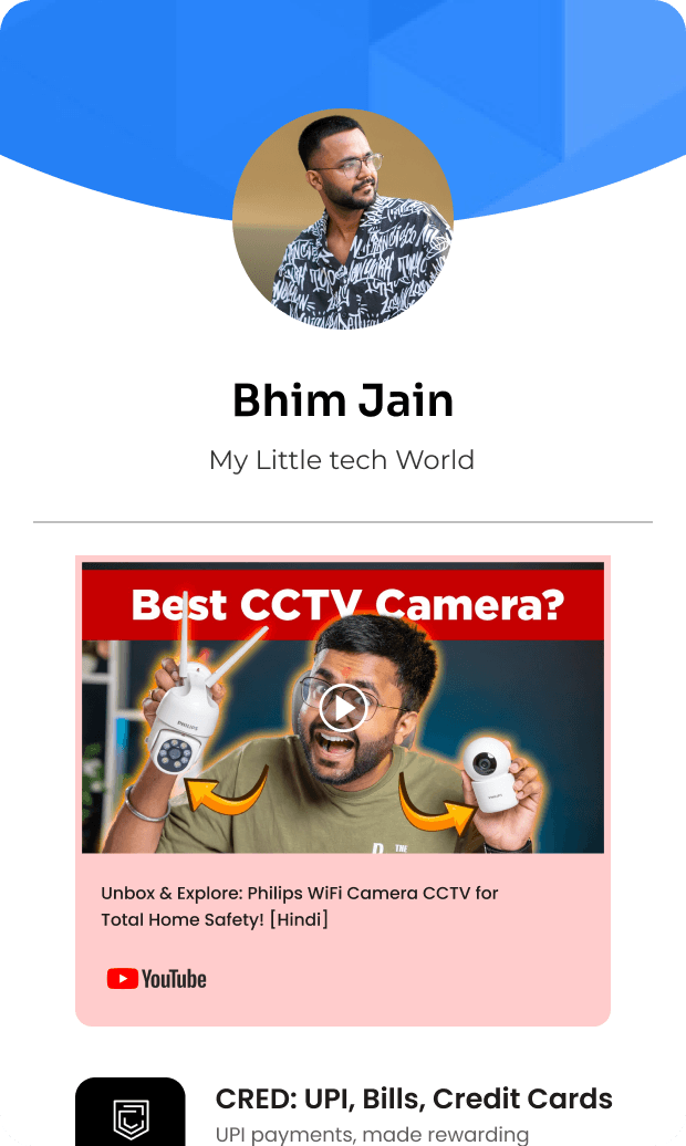 Custom creator products display on Faym platform